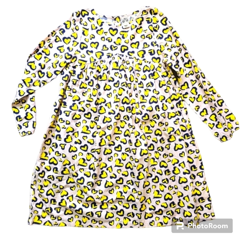 Girls Leopard heart print logo dress BONTON